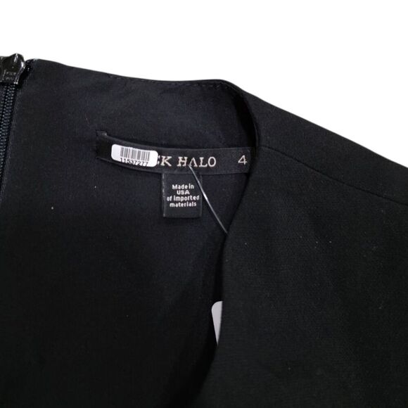 Black Halo Black Asymmetrical Carie Mini Dress 4 - Picture 4 of 5
